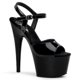 Noir Verni 18 cm ADORE-709 Plateforme Chaussures Talon Haut