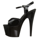 Noir Verni 18 cm ADORE-709 Plateforme Chaussures Talon Haut