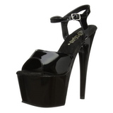 Noir Verni 18 cm ADORE-709 Plateforme Chaussures Talon Haut