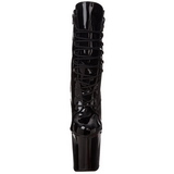 Noir Verni 18 cm XTREME-1020 bottines a plateforme pour femmes