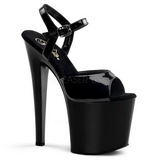 Noir Verni 19 cm Pleaser TABOO-709 Plateforme Haut Talon