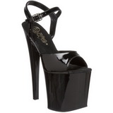 Noir Verni 19 cm Pleaser TABOO-709 Plateforme Haut Talon