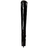 Noir Verni 20 cm PLEASER FLAMINGO-3000 Cuissardes Haut Talon