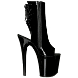 Noir Verni 20 cm Pleaser FLAMINGO-1018 Plateforme Bottines