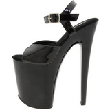 Noir Verni 20 cm Pleaser XTREME-809 Talons Aiguilles Plateforme