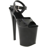 Noir Verni 20 cm Pleaser XTREME-809 Talons Aiguilles Plateforme