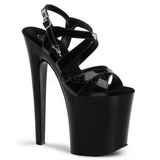 Noir Verni 20 cm Pleaser XTREME-872 Talons Aiguilles Plateforme