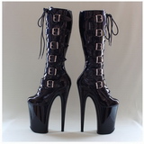 Noir Verni 23 cm Pleaser INFINITY-2049 Plateforme Bottes Femmes