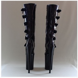 Noir Verni 23 cm Pleaser INFINITY-2049 Plateforme Bottes Femmes