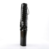 Noir Verni 25,5 cm BEYOND-1020 talons très hauts - bottines plateforme extrême