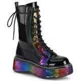 Noir Verni 5 cm EMILY-350 bottines demonia plateforme