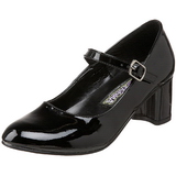 Noir Verni 5 cm SCHOOLGIRL-50 Chaussures Escarpins Classiques