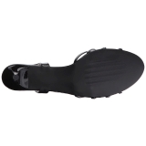 Noir Verni 6 cm KITTEN-06 grande taille sandales femmes
