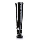 Noir Verni 7,5 cm GOGO-300WC bottes femme mollets et jambes larges