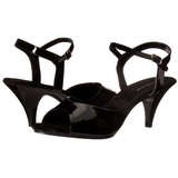 Noir Verni 8 cm BELLE-309 Sandales Femme a Talon