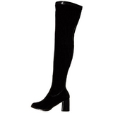 Noir Verni 8 cm GOGO-3000 bottes cuissardes hommes