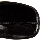 Noir Verni 8 cm GOGO-3000 bottes cuissardes hommes