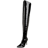 Noir Verni 9,5 cm LUST-3000 bottes overknee femme