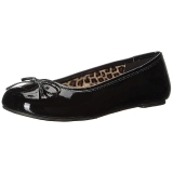 Noir Verni ANNA-01 grande taille chaussures ballerines