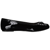 Noir Verni ANNA-01 grande taille chaussures ballerines