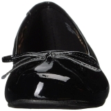 Noir Verni ANNA-01 grande taille chaussures ballerines