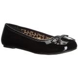 Noir Verni ANNA-01 grande taille chaussures ballerines