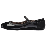 Noir Verni ANNA-02 grande taille chaussures ballerines