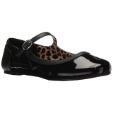 Noir Verni ANNA-02 grande taille chaussures ballerines