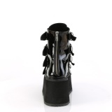 Noir Vernis 9 cm DAMNED-105 bottines avec boucles