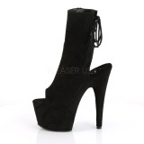 Noir faux suede 18 cm ADORE-1018FS bottines de pole dance