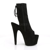 Noir faux suede 18 cm ADORE-1018FS bottines de pole dance