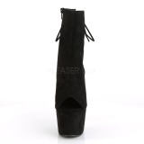 Noir faux suede 18 cm ADORE-1018FS bottines de pole dance