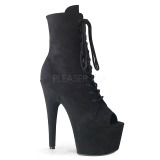 Noir faux suede 18 cm ADORE-1021FS bottines de pole dance