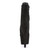 Noir faux suede 18 cm ADORE-1021FS bottines de pole dance