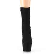 Noir faux suede 18 cm ADORE-1042 bottines de pole dance