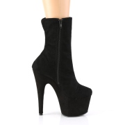 Noir faux suede 18 cm ADORE-1042 bottines de pole dance