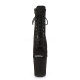 Noir faux suede 20 cm FLAMINGO-1021FS bottines de pole dance