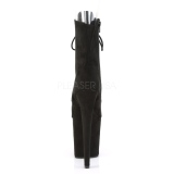 Noir faux suede 20 cm FLAMINGO-1021FS bottines de pole dance