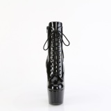 Noir glitter 18 cm pleaser bottines talons hauts femme