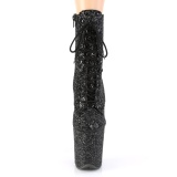 Noir glitter 20 cm FLAMINGO-1020GWR exotic bottines de pole dance