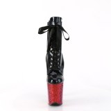 Noir glitter 20 cm FLAMINGO-1020HG exotic bottines de pole dance