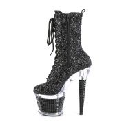 Noir glitter 20 cm SPECTATOR-1040G exotic bottines de pole dance