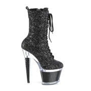 Noir glitter 20 cm SPECTATOR-1040G exotic bottines de pole dance