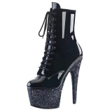 Noir paillettes 18 cm Pleaser ADORE-1020LG bottines de pole dance