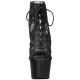 Noir tissu en dentelle 18 cm ADORE-796LC bottines  lacets femmes