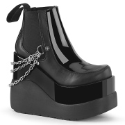 Noir vegan boots 13 cm VOID-50 demonia bottes talon compens