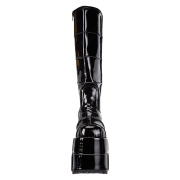 Noir vinyle 18 cm STACK-301 bottes demonia - bottes de cyberpunk unisex