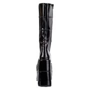 Noir vinyle 18 cm STACK-301 bottes demonia - bottes de cyberpunk unisex