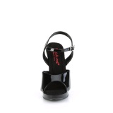 Noires sandales plateforme 12,5 cm GLORY-509 sandales talons hauts fabulicious