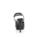 Noires sandales plateforme 12,5 cm GLORY-509 sandales talons hauts fabulicious